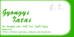 gyongyi katai business card